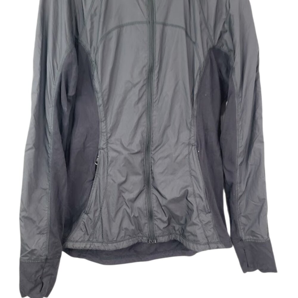 Lululemon Women's Black Can't Stop Hooded Slim Outdoor Training Jacket Size 8‎